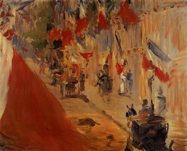 Rue Mosnier Decorated with Flags, Edouard Manet